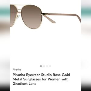 Piranha Rose Gold Aviator Sunglasses for Women